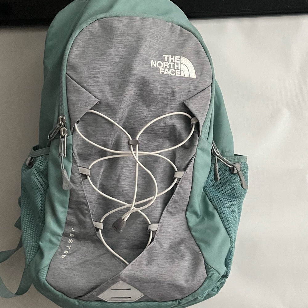 The North Face Jester Backpack - Mint Teal & Heather Gray